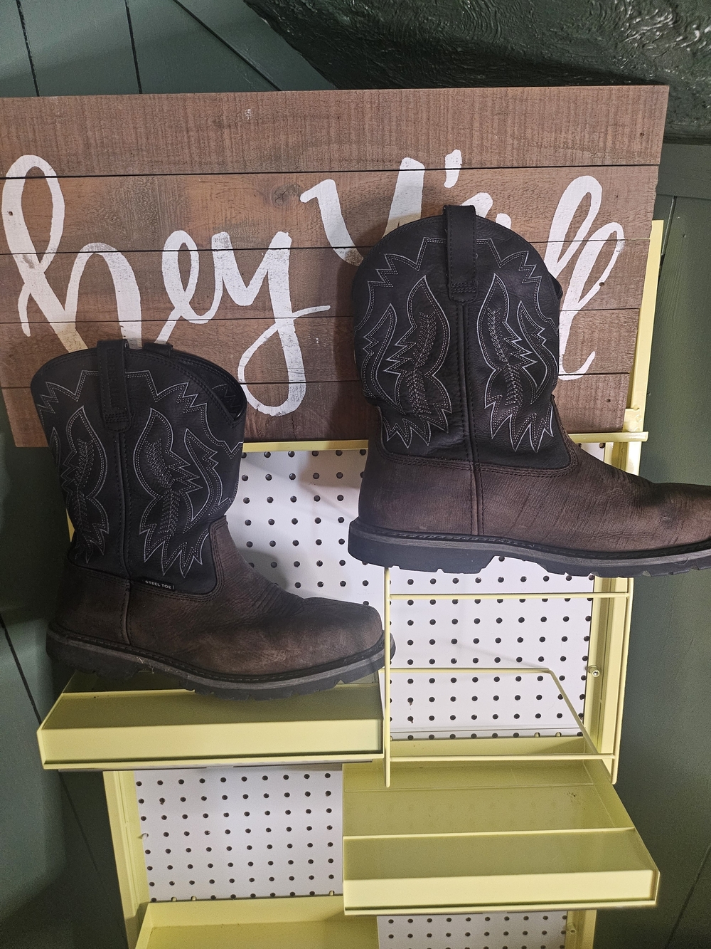 Caterpillar Brown and Black Western Work Boots